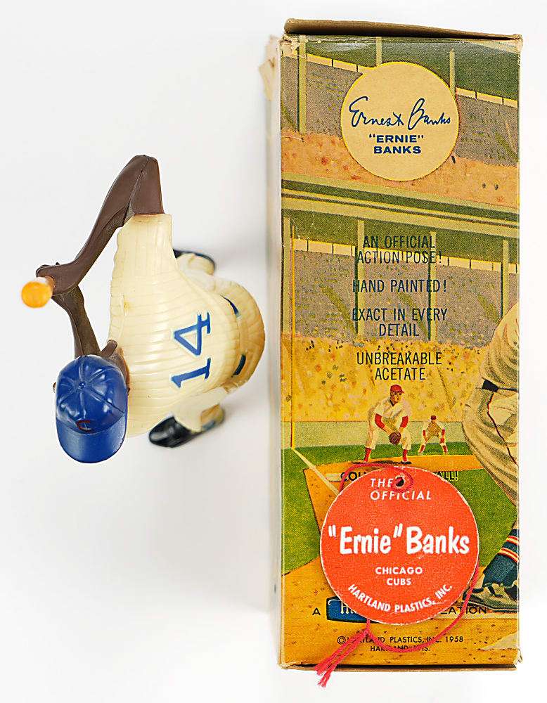 1958-1963 Ernie Banks Hartland Statue with Bat, Hang Tag and Original Box