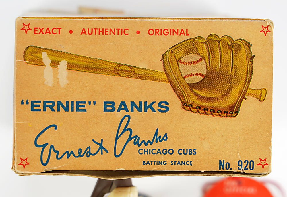 1958-1963 Ernie Banks Hartland Statue with Bat, Hang Tag and Original Box