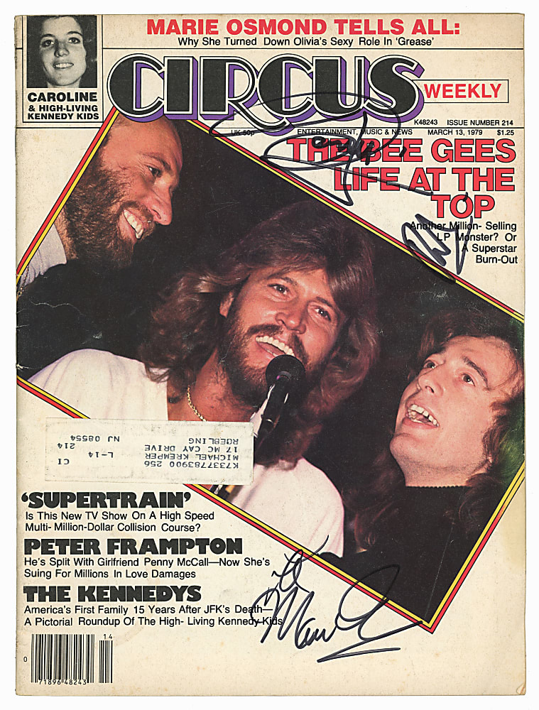 1979 The Bee Gees Band-Signed Circus Weekly Magazine with Barry, Robin & Maurice Gibb - Full JSA LOA