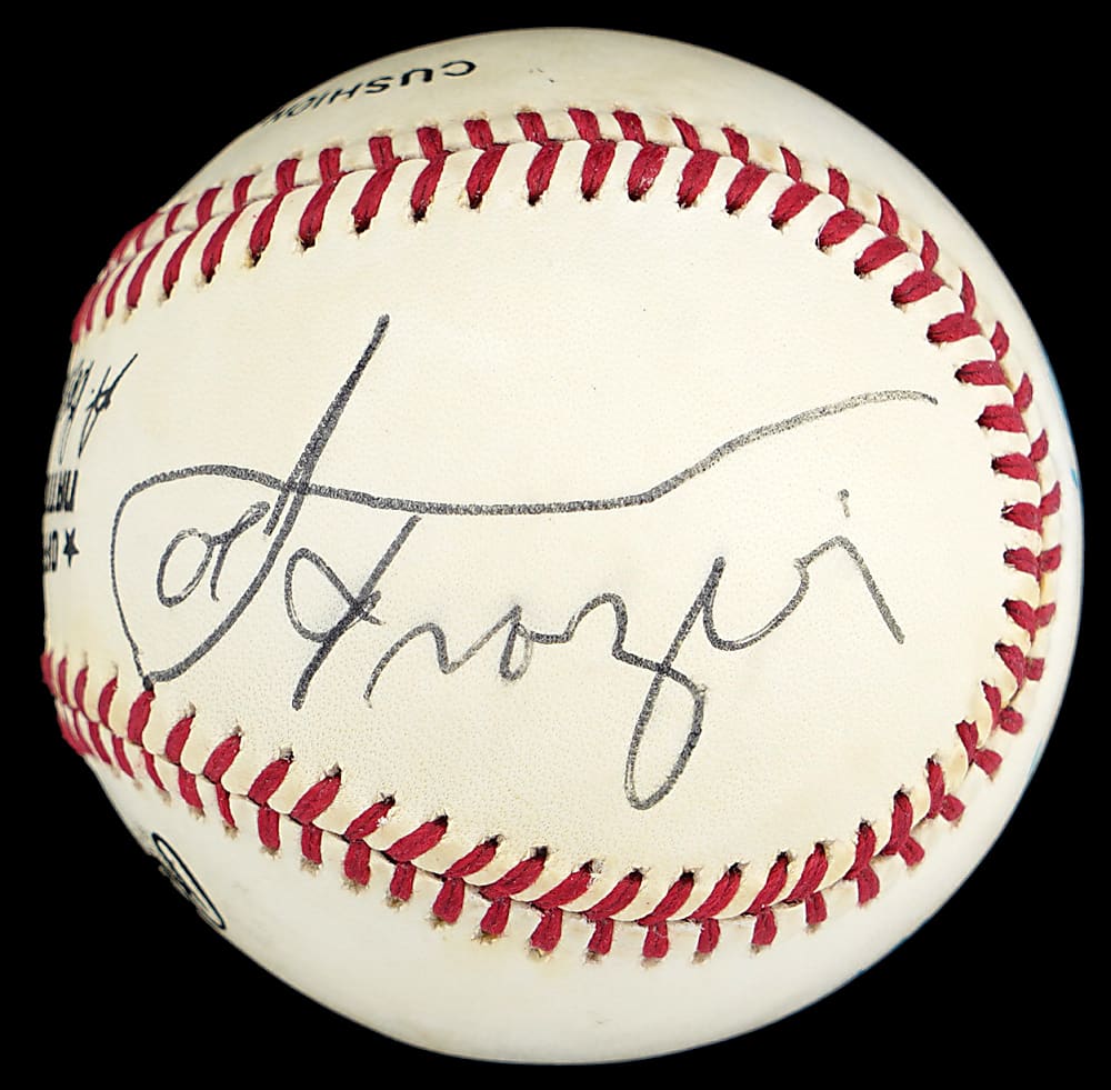 Muhammad Ali and Joe Frazier Dual-Signed Baseball