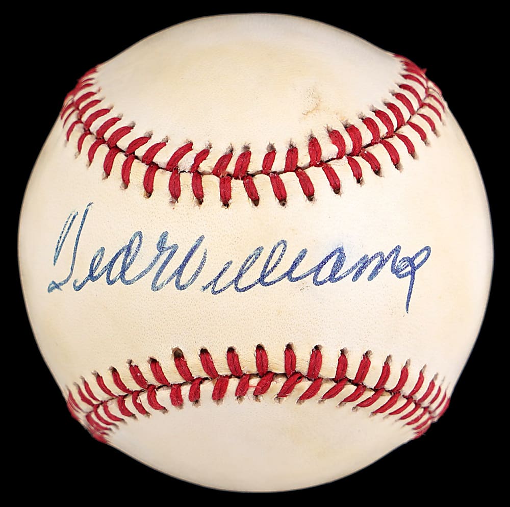 Ted Williams Single-Signed OAL/Brown Baseball
