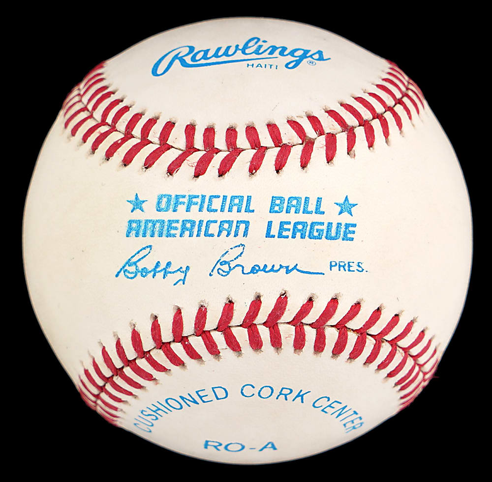 Mickey Mantle Single-Signed OAL/Brown Baseball