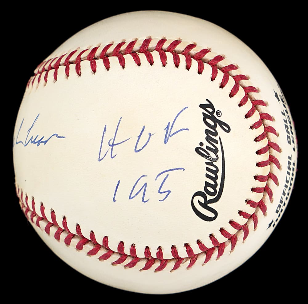 Richie Ashburn Single Signed ONL/Coleman Baseball with Tough "HOF '95" Inscription