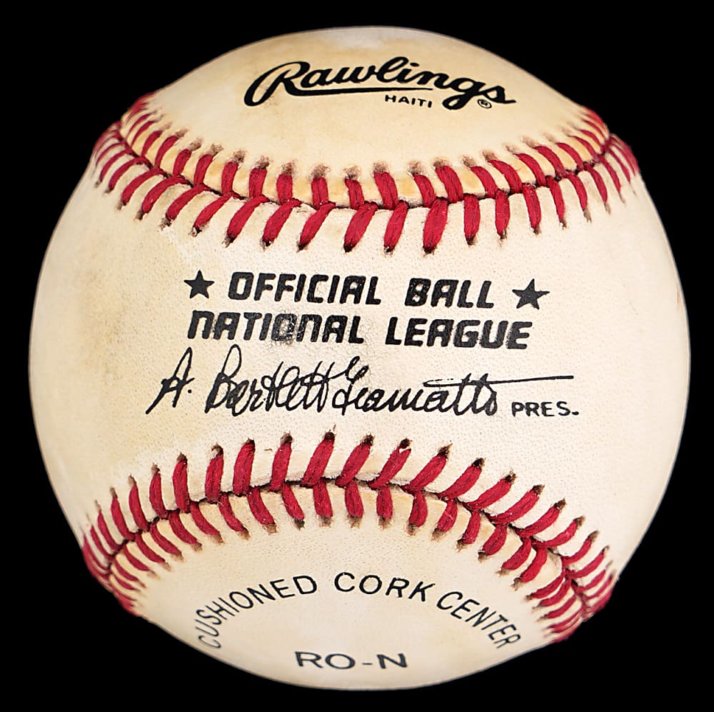 Bill Terry Single-Signed ONL/Giamatti Baseball with "HOF 1930 .401" Inscriptions
