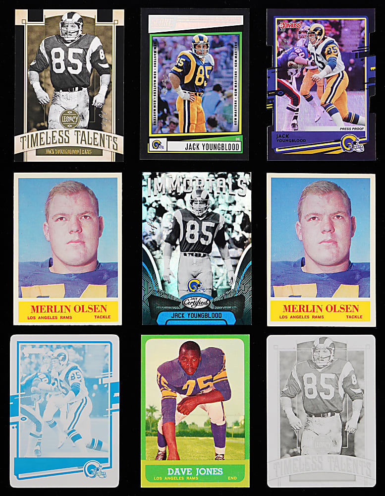 1959-Modern Los Angeles/St. Louis Rams Collection (200+) with (65) Jack Youngblood Modern Inserts Including (15) #1/1
