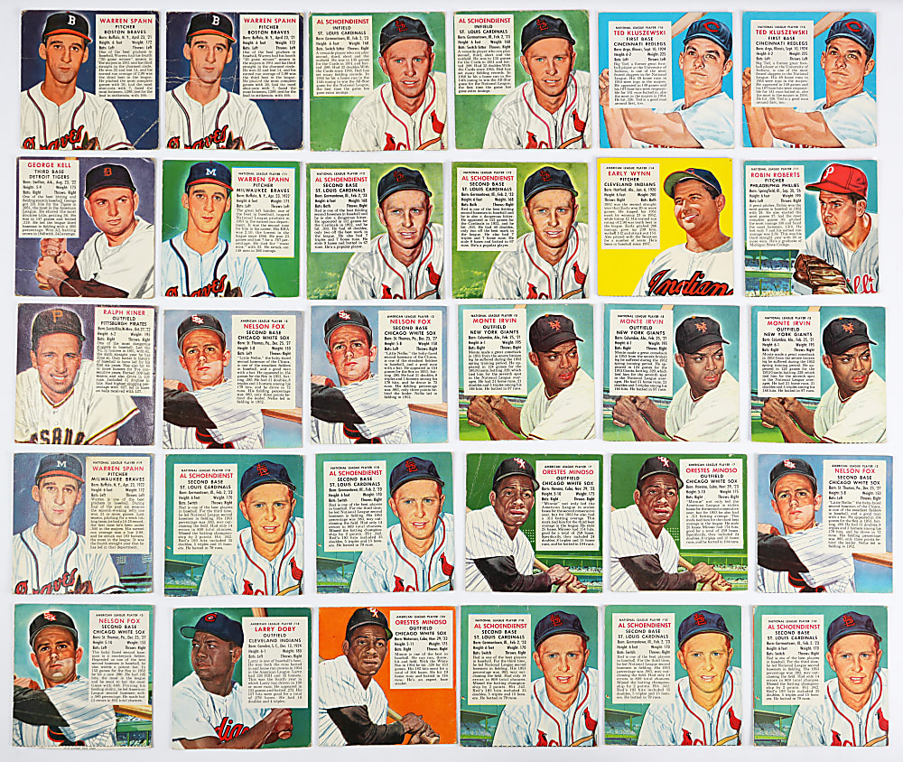 1952-1955 Red Man Tobacco Collection (129) with (43) Hall of Famers