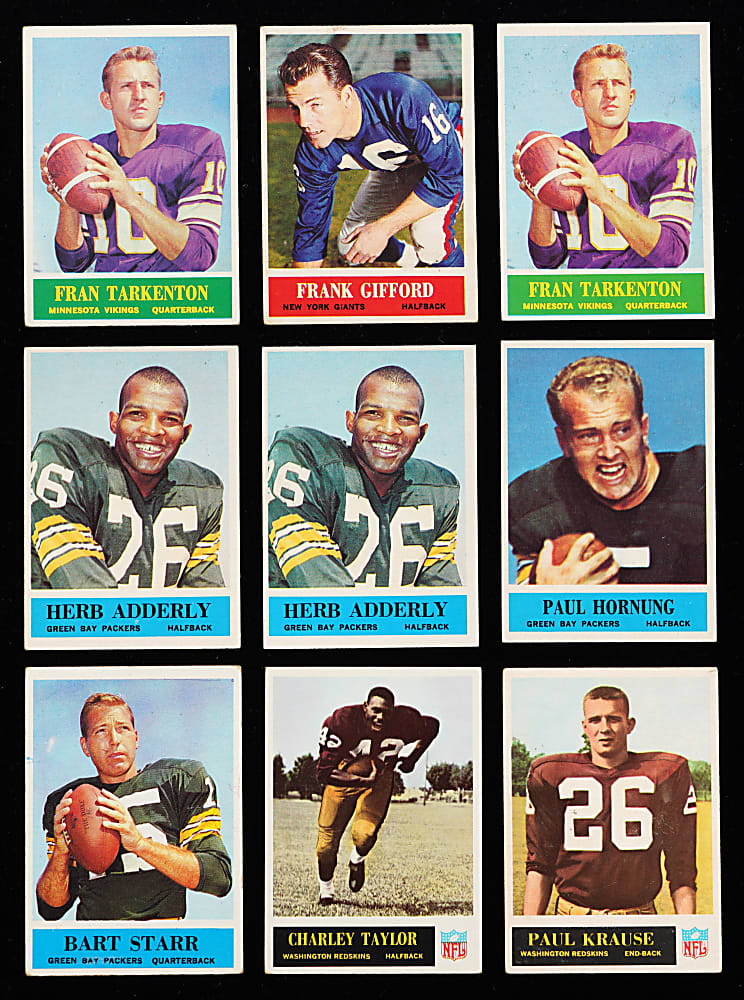 1951-1974 Football Shoebox Collection (237) with (40+) Hall of Famers Including (5) Jim Brown & (2) Johnny Unitas