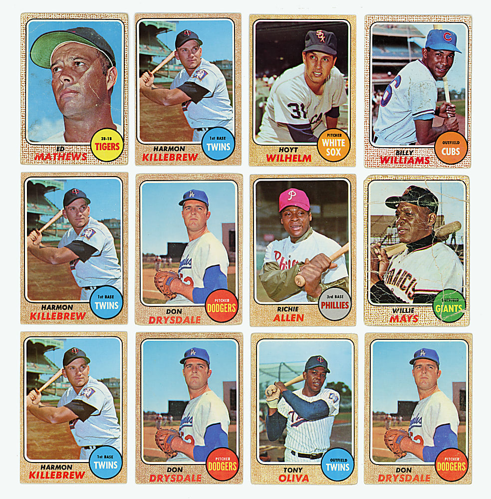 1968 Topps Collection (58) with (2) #280 Mickey Mantle, #247 Johnny Bench Rookie & Game Complete Set (33)