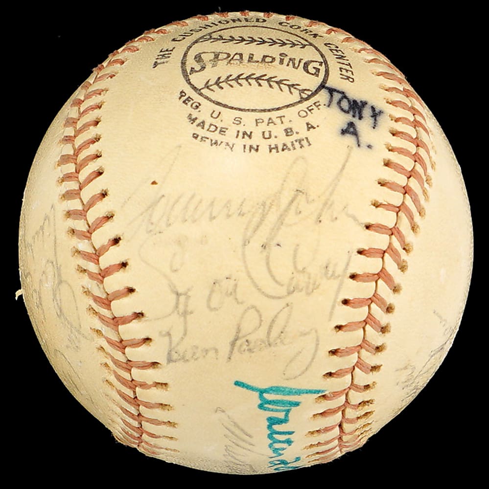 1974 Los Angeles Dodgers National League Champions Team-Signed Baseball (16) with Rare Walter O'Malley Sweet Spot
