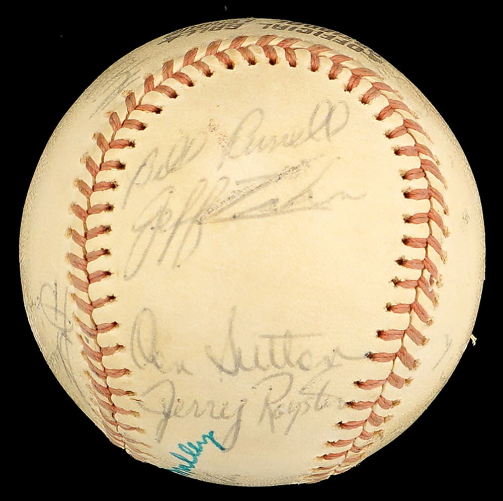 1974 Los Angeles Dodgers National League Champions Team-Signed Baseball (16) with Rare Walter O'Malley Sweet Spot