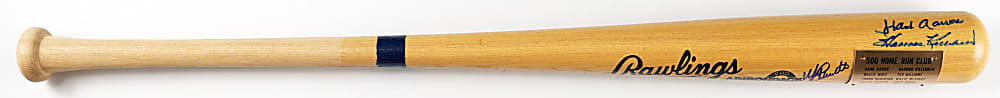 500 Home Run Club Multi-Signed Bat with (12) Signatures Including Mickey Mantle with "536" Inscription