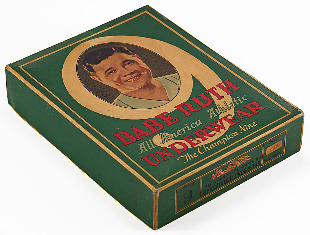 1920s Babe Ruth All America Athletic Underwear Complete Box in Superior Condition