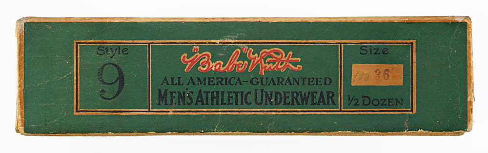 1920s Babe Ruth All America Athletic Underwear Complete Box in Superior Condition