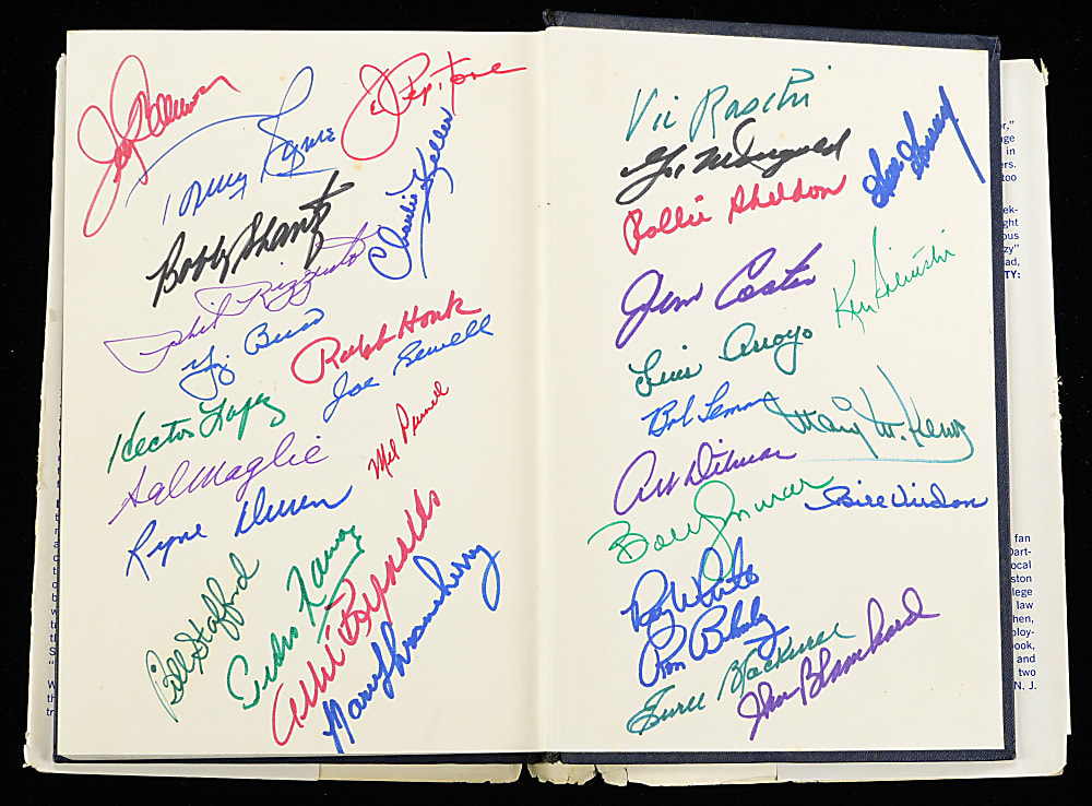 1975 Multi-Signed "Dynasty: The New York Yankees 1949-1964" Hardback Book with 63 Signatures Including Mickey Mantle & Joe DiMaggio - Full JSA LOA