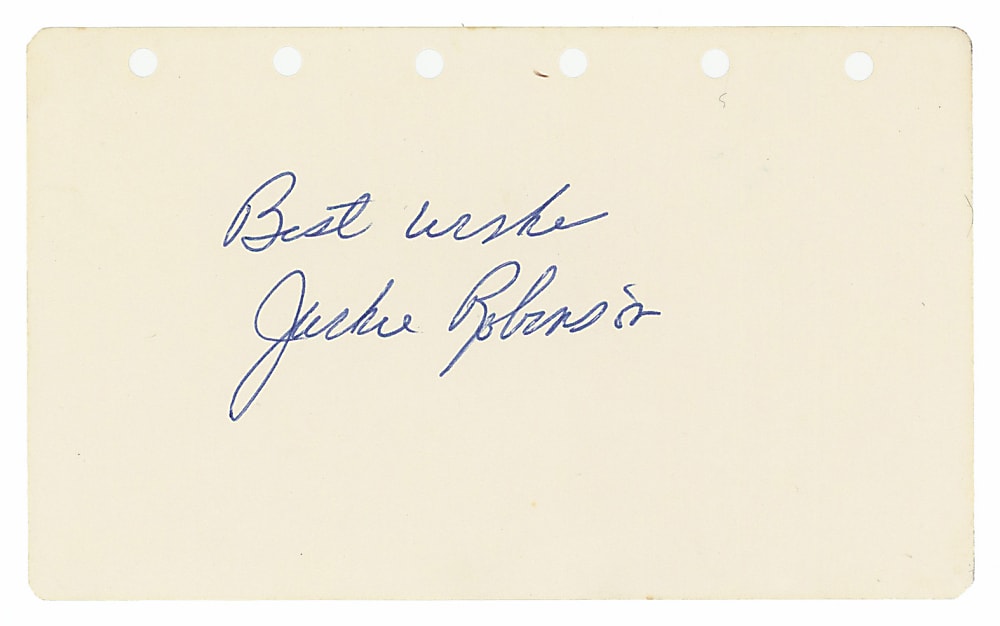 Jackie Robinson Signed Album Page - Full JSA LOA