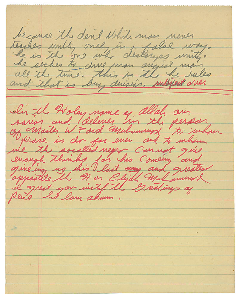 Muhammad Ali Handwritten Speech Page with Full JSA LOA