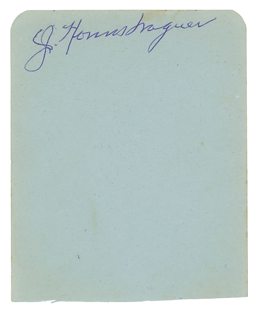 J. Honus Wagner Signed Album Page - Full JSA LOA