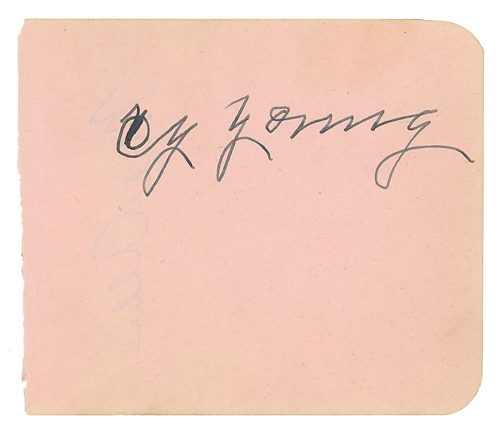 Cy Young Signed Album Page - Full JSA LOA