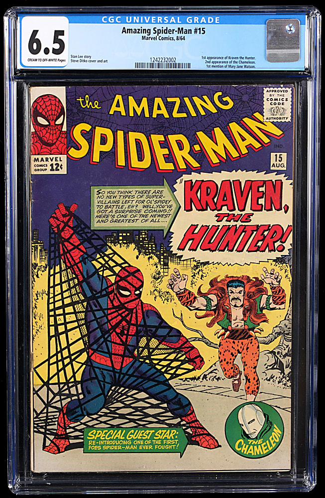 1964 Marvel Amazing Spider-Man #15 First Appearance of Kraven the Hunter - CGC 6.5