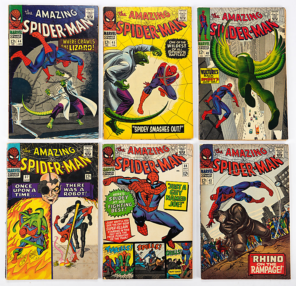 1965-1967 Marvel Amazing Spider-Man #30-49 Near-Complete Run (18/20) with #31 First Gwen Stacy & #41 First Rhino