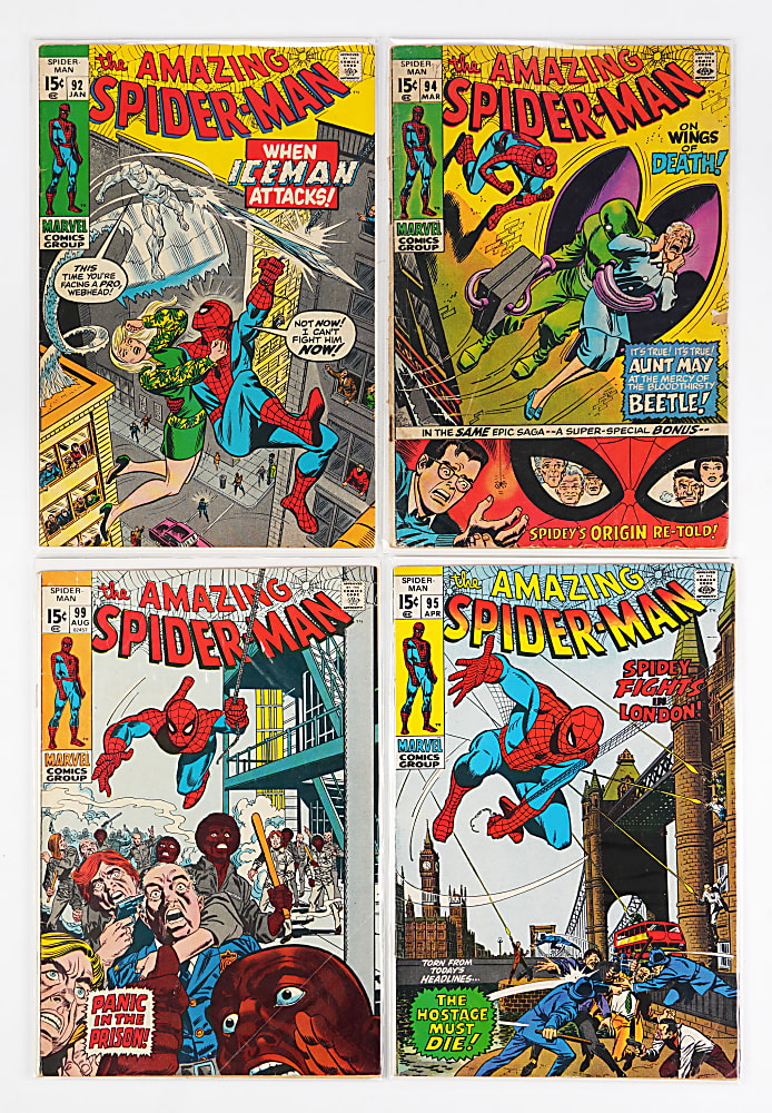 1969-1970 Marvel Amazing Spider-Man #90-99 Complete Run (10) with #96-98 Drug Issues