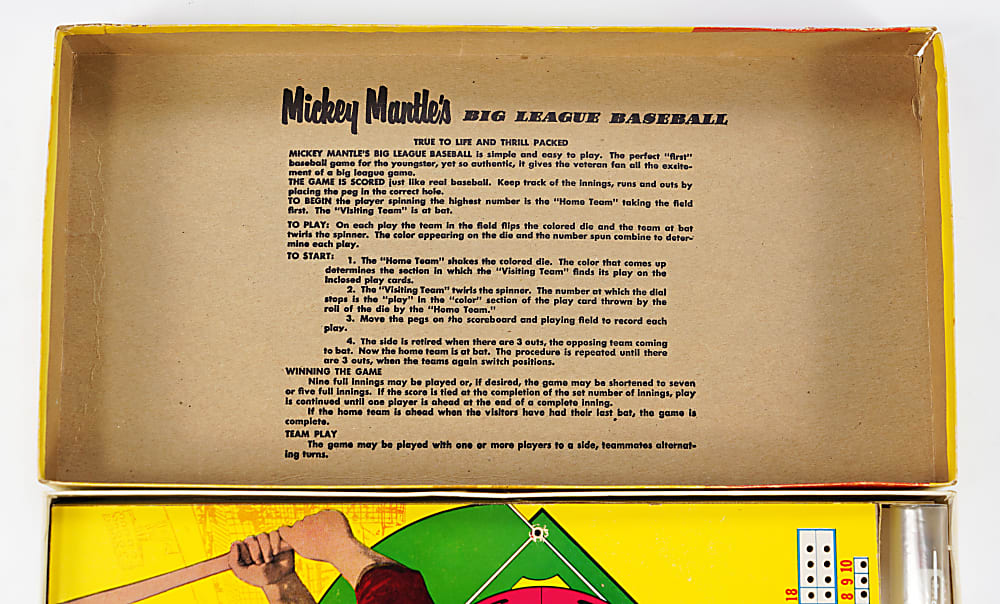1957-1959 Mickey Mantle's "Big League Baseball" Game
