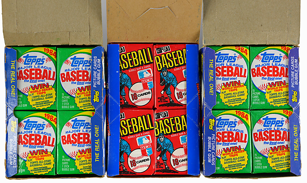 1981-1991 Baseball & Basketball Unopened Wax Box Collection (4) with (2) 1984 Topps Baseball