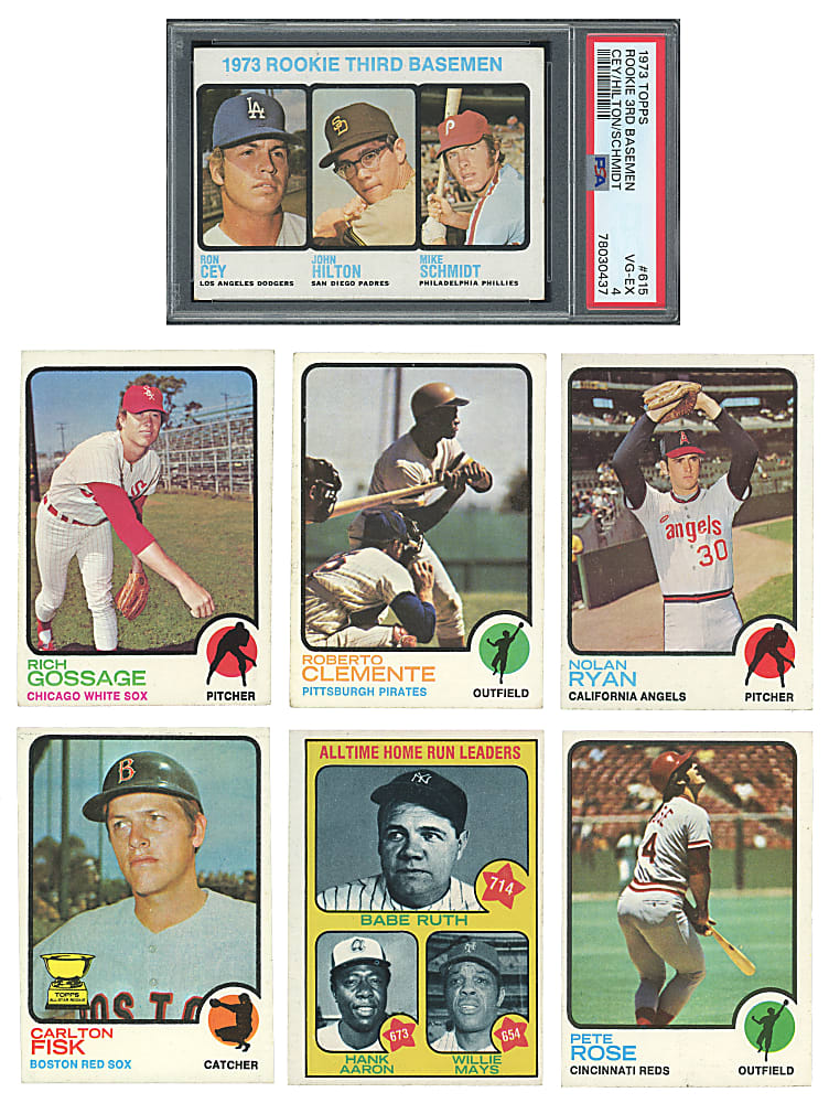 1973 Topps Complete Set (660) with PSA Graded #615 Mike Schmidt Rookie
