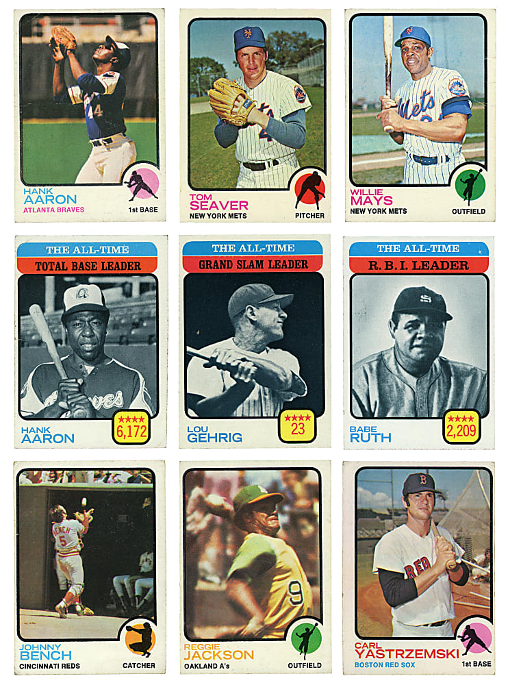 1973 Topps Complete Set (660) with PSA Graded #615 Mike Schmidt Rookie