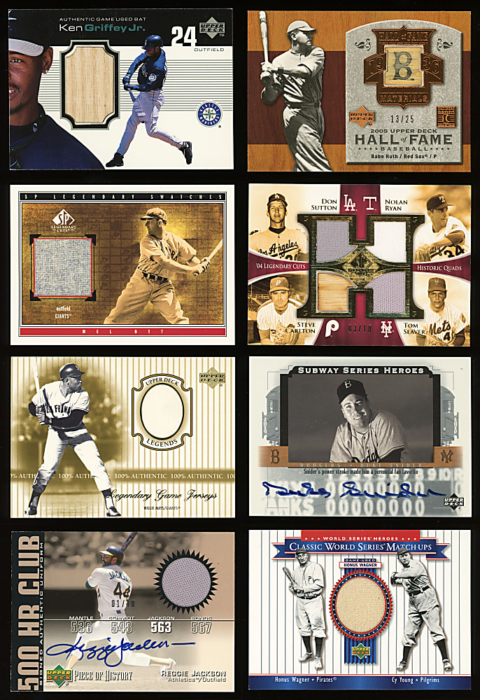 Modern Certified Autograph & Game-Used Insert Collection (225+) with Multiple Complete/Near Sets – Loaded with 110+ Hall of Famers Including Babe Ruth & Honus Wagner!
