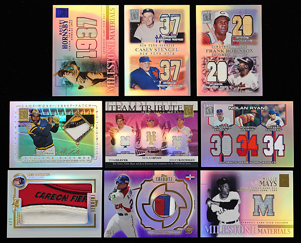 2001-2015 Topps Tribute Relics Collection (60) with Numerous Shortprints