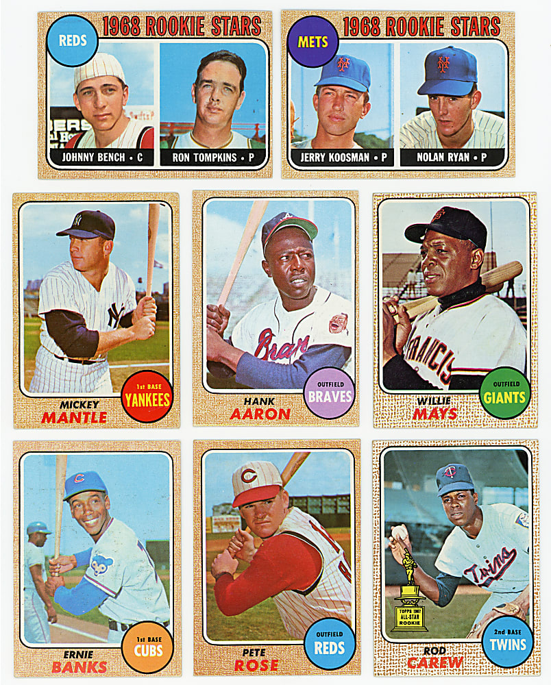 1968 Topps Near Set (588/598) with #177 Nolan Ryan Rookie