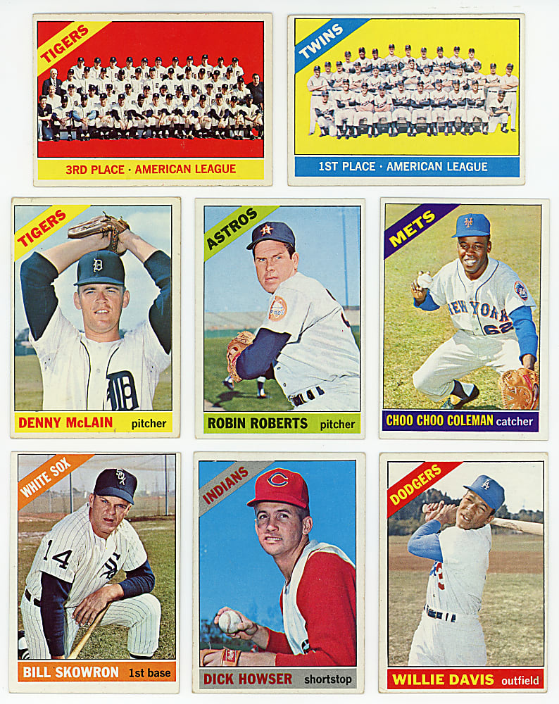 1966 Topps High Number Near Set (64) with Stars & Shortprints