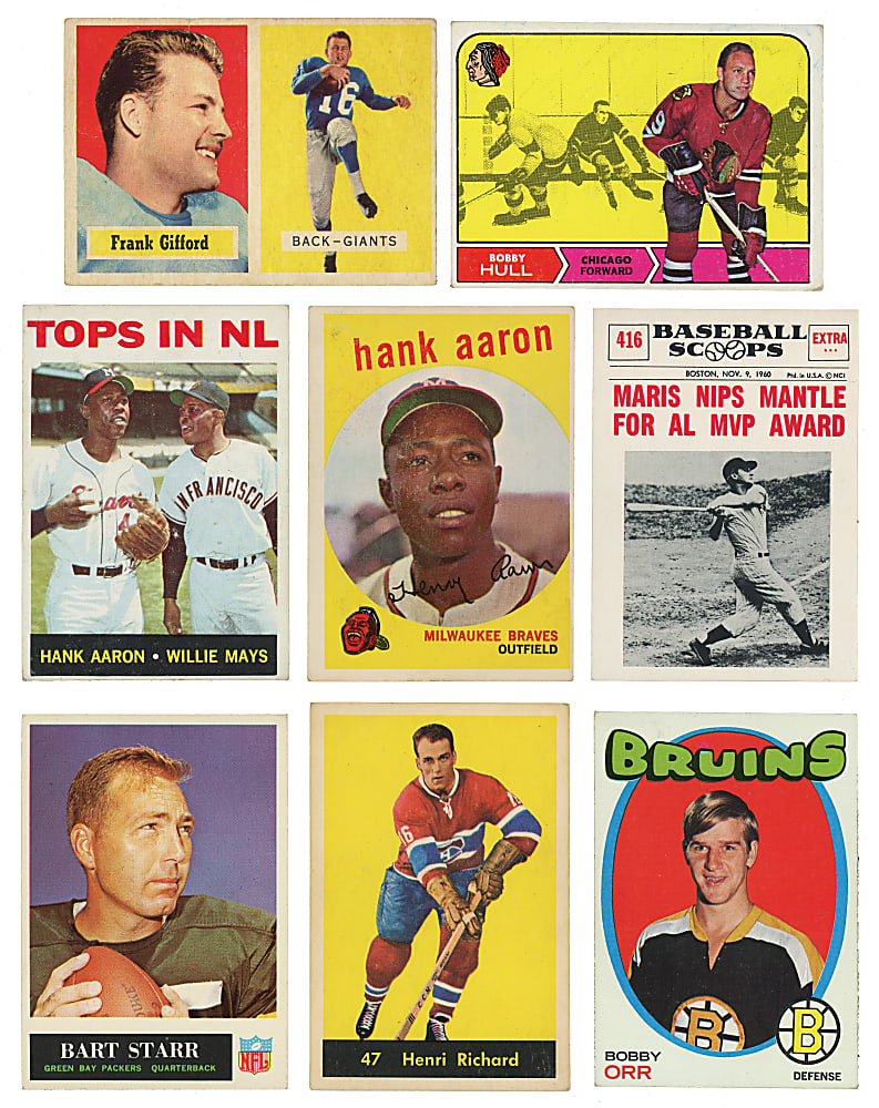 1947-1975 Multi/Non-Sport Grab Bag (172) with Aaron, Mantle, Orr & Mars Attacks