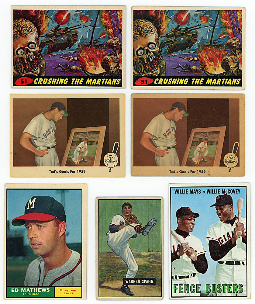 1947-1975 Multi/Non-Sport Grab Bag (172) with Aaron, Mantle, Orr & Mars Attacks