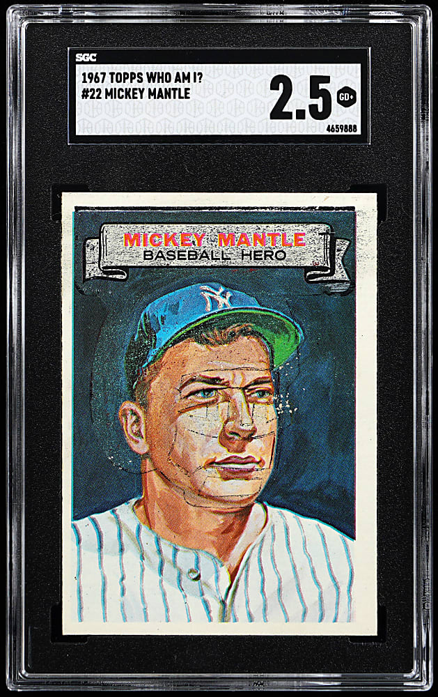 1967 Topps Who Am I? #22 Mickey Mantle SGC GOOD+ 2.5