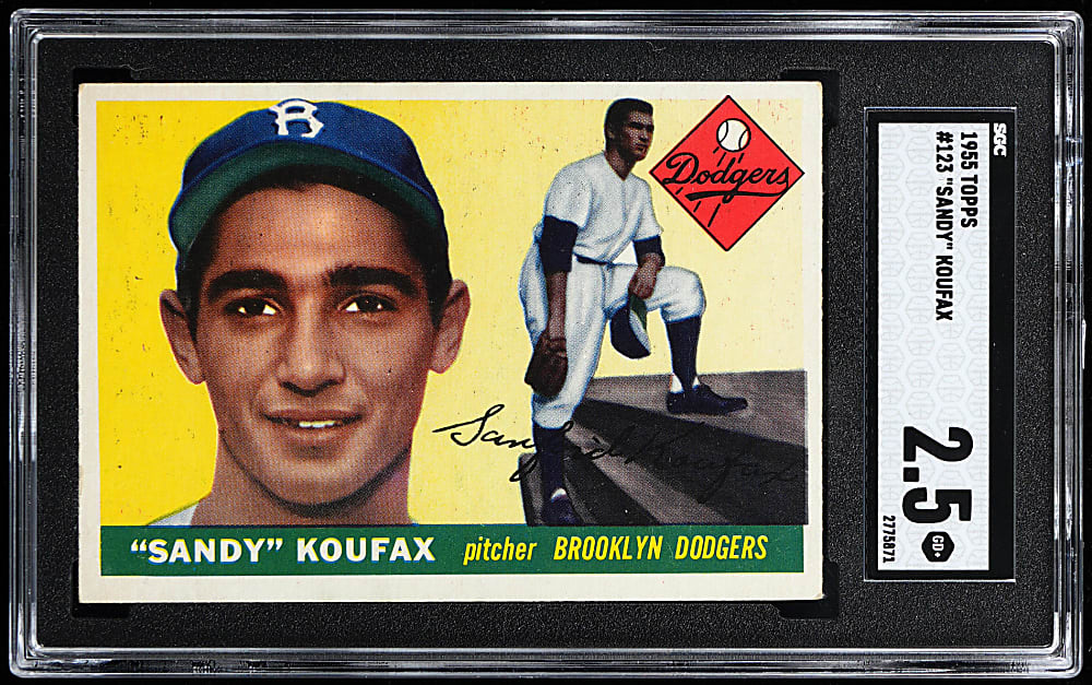 1955 Topps #123 Sandy Koufax Rookie SGC GOOD+ 2.5