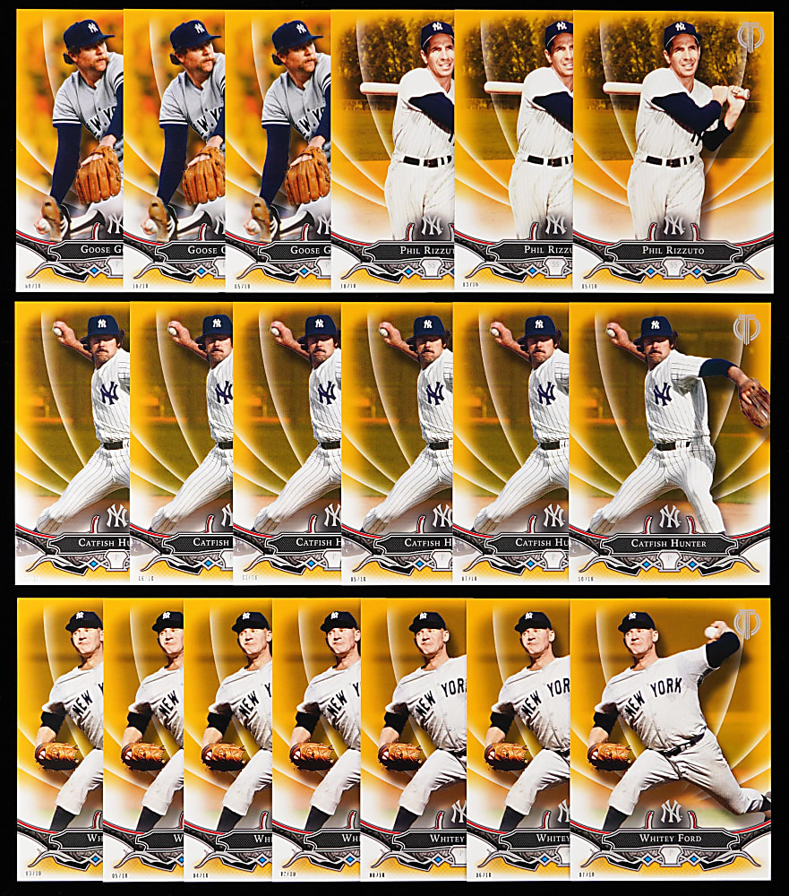 2016 Topps Tribute New York Yankees 5x7 Collection (57) with Near Complete Production Runs - All #/10