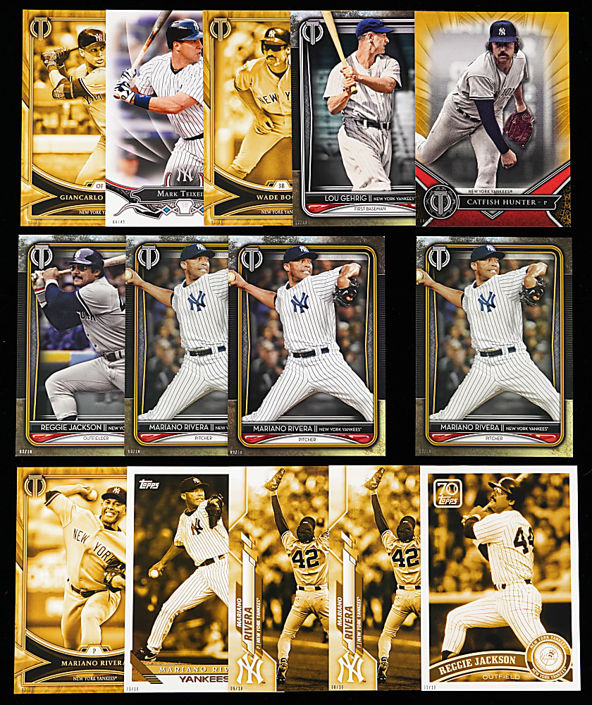 2016-2021 Topps Product New York Yankees 5x7 Collection (90) with Several Hall of Famers - All #/49 or Lesser