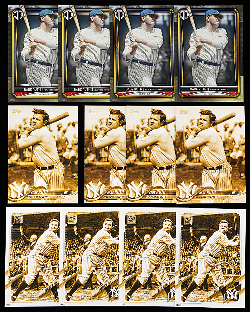 2016-2021 Topps Product Babe Ruth 5x7 Collection (42) with Near Complete Production Runs - All #/10