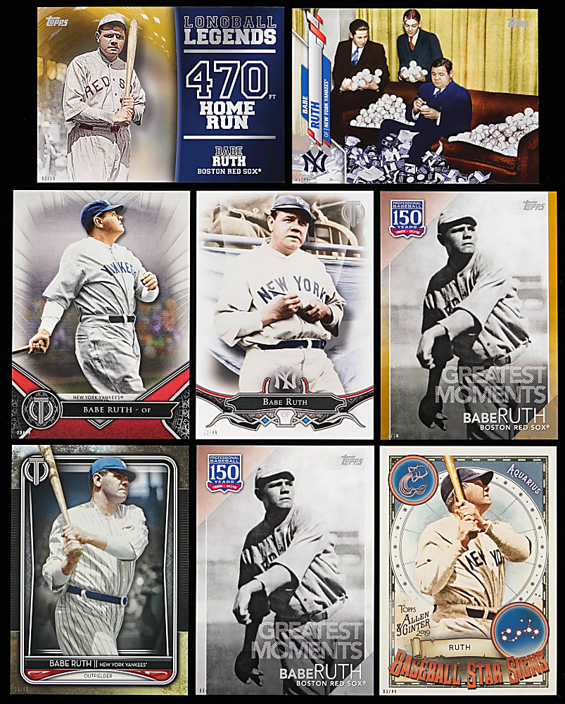 2016-2021 Topps Product Babe Ruth 5x7 Collection (58) - All #/49 or Lesser