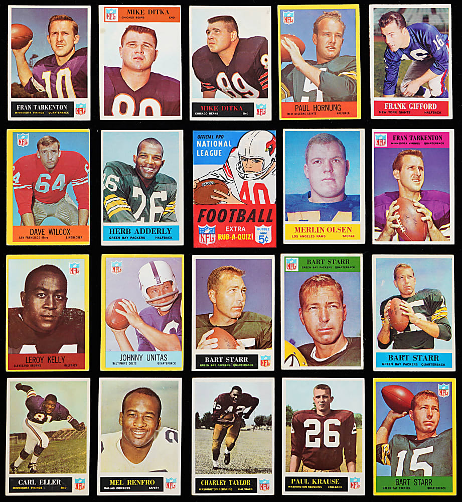 1964-1967 Philadelphia Football Complete/Near Set Run (4) - Only Missing 3 Cards