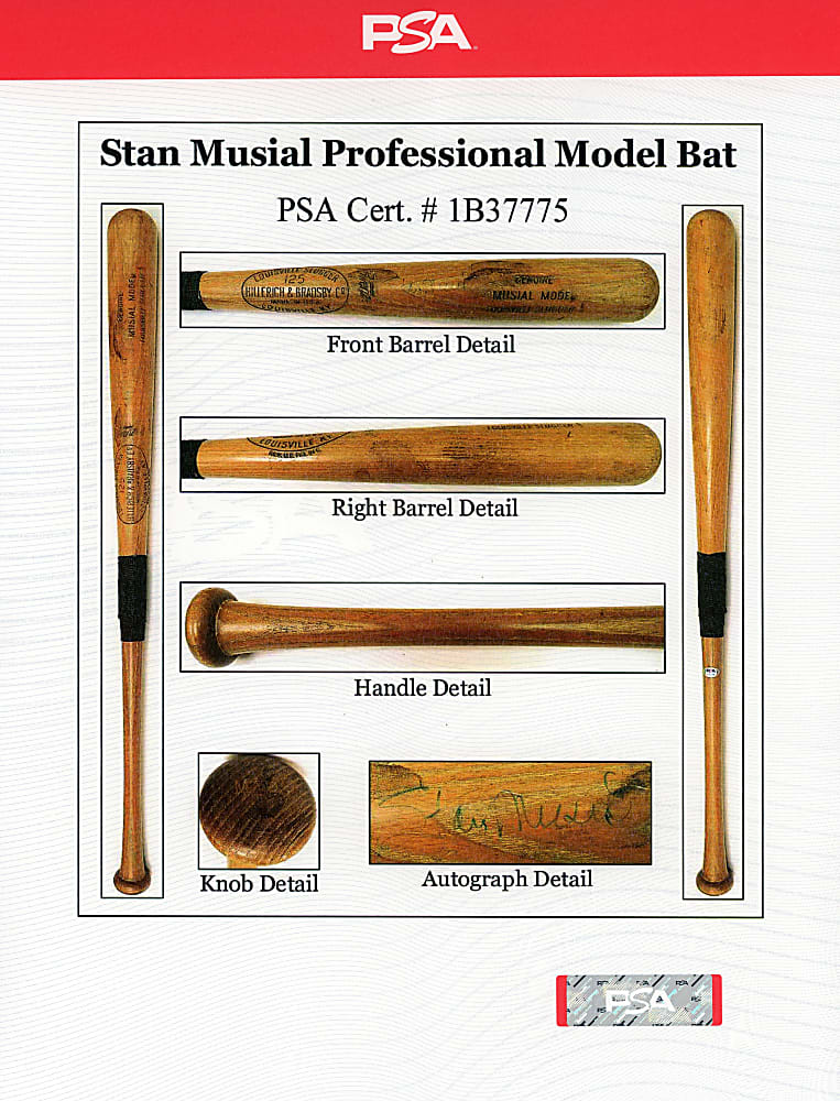 1961-1963 Stan Musial Signed St. Louis Cardinals Game-Used Bat - PSA/DNA GU 8.5
