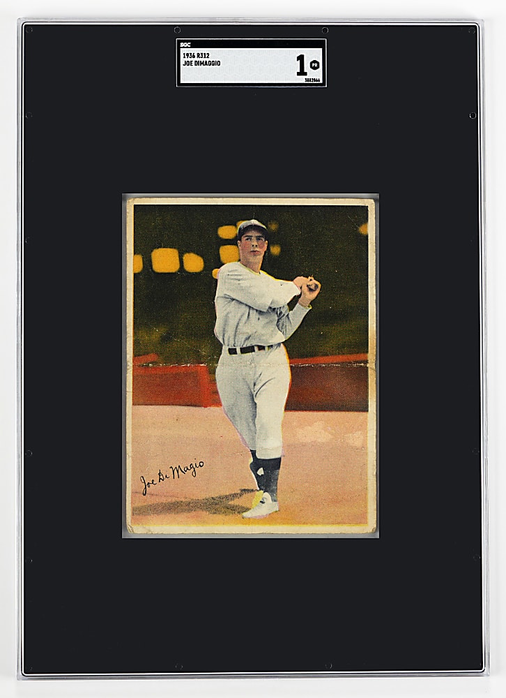 1936 R312 National Chicle Premiums Joe DiMaggio Rookie SGC POOR 1