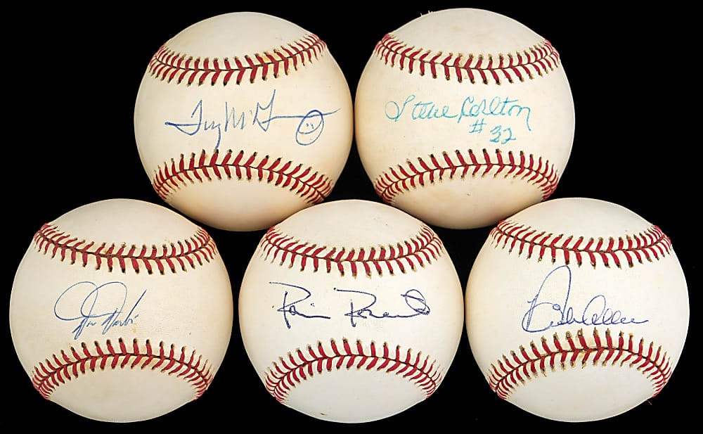 Philadelphia Phillies Signed Baseballs (5) with Steve Carlton, Rich Allen