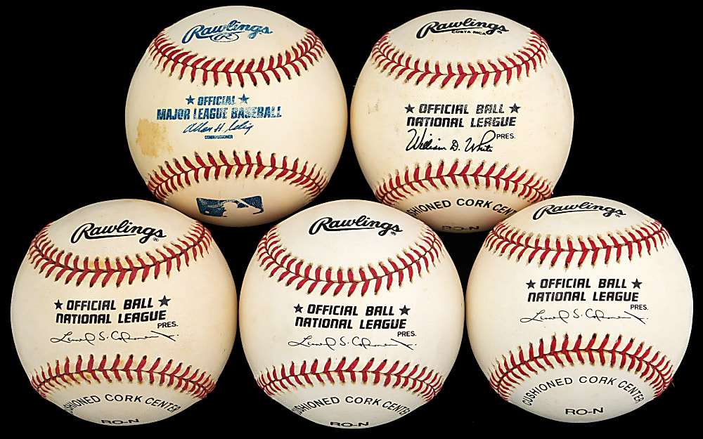 Philadelphia Phillies Signed Baseballs (5) with Steve Carlton, Rich Allen