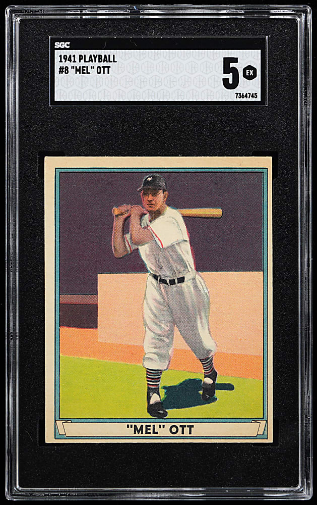 1941 Play Ball #8 Mel Ott SGC EX 5