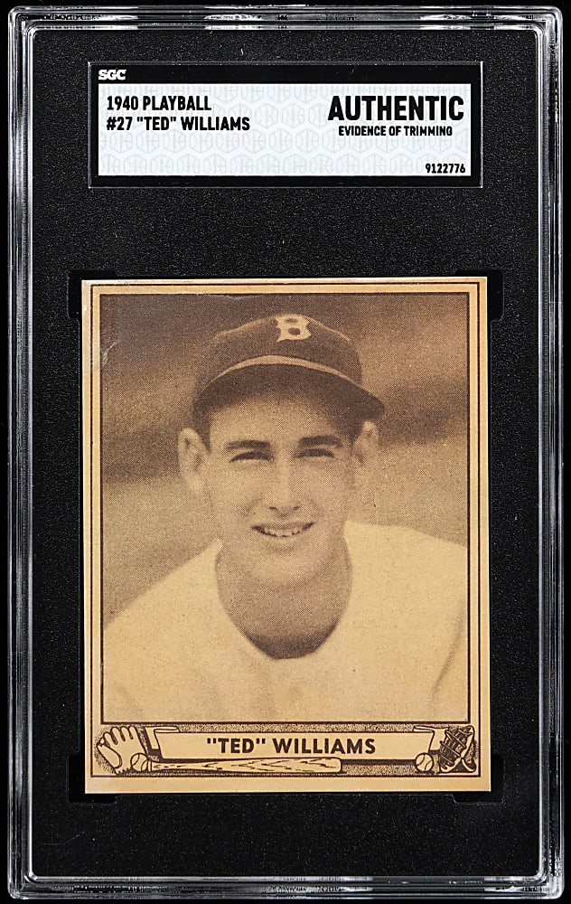 1940 Play Ball #27 Ted Williams SGC Authentic