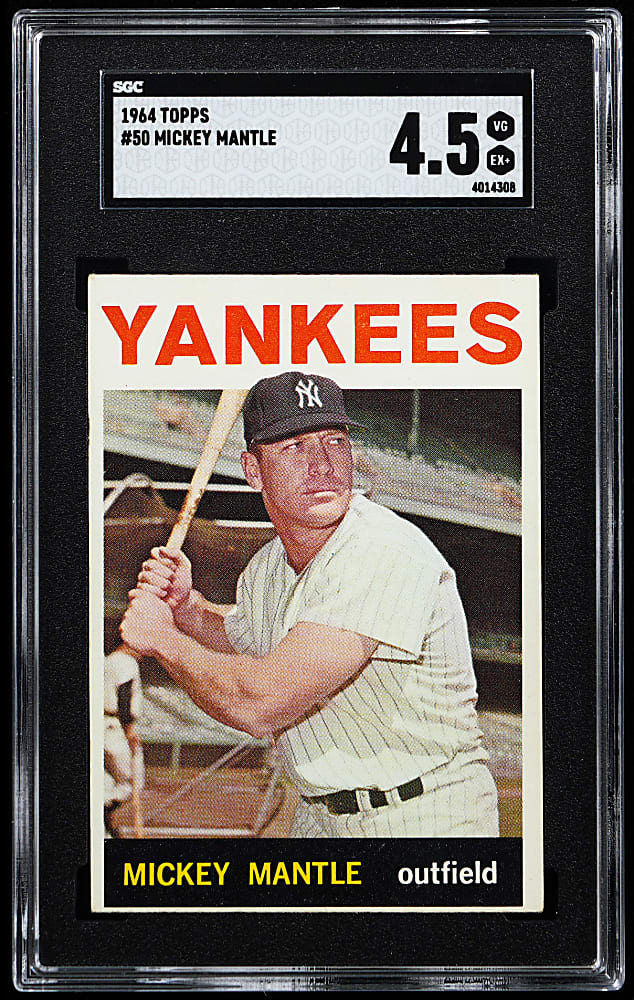 1964 Topps #50 Mickey Mantle SGC VG/EX+ 4.5