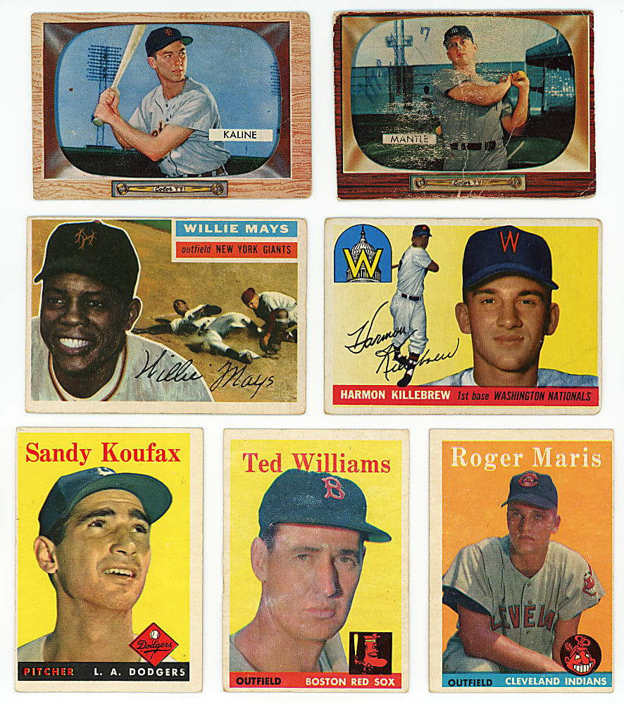 1952-1959 Baseball Shoebox Collection (503) with 33 Hall of Famers Including Mantle, Mays, T. Williams & Maris Rookie